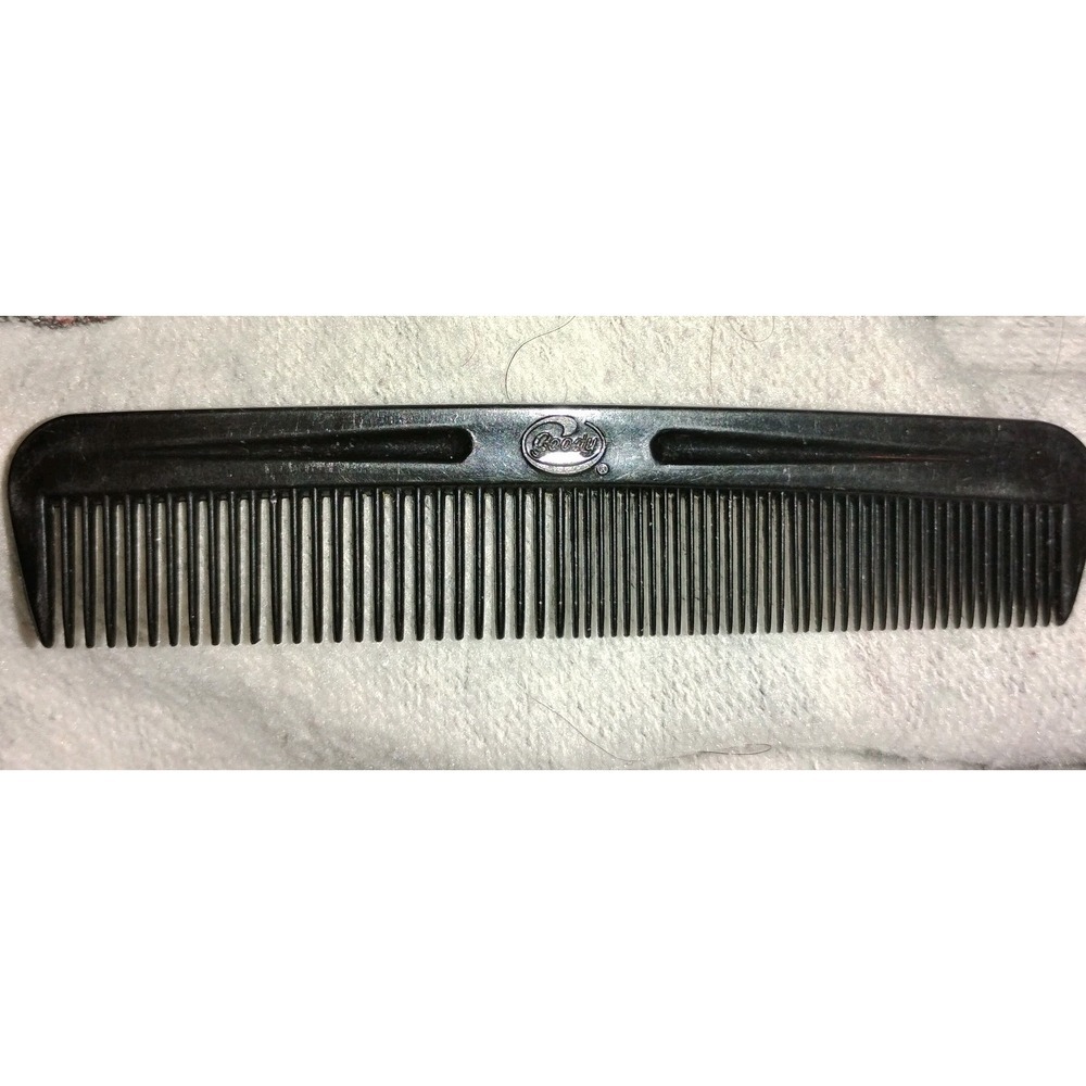 Vintage‎ Goody Pocket Comb Black 5" made in USA 70s 80s plastic unbreakable EUC